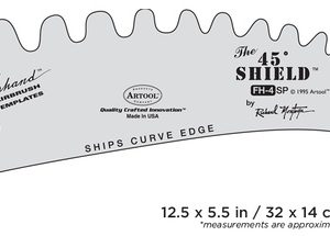 ARTOOL FH 4 SP The 45y° Shield Freihand Airbrush Schablone von Richard Montoya (200303)