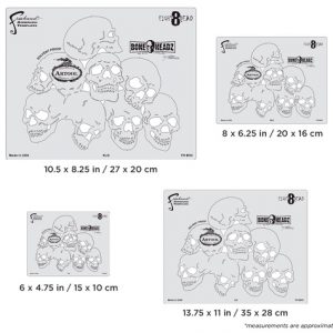 ARTOOL FH BH 3 Bone Headz Eight Dead (4 Stk.) Freihand Airbrush Schablonen von Mike Lavallee (200470)
