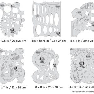 ARTOOL FH BLTFX 7 Blasted FX Set (6 Stk.) Freihand Airbrush Schablonen von Ryan ""Ryno"" Templeton" (200511)
