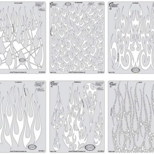 ARTOOL FH FOR 12 Flame-o-rama 2 (6 Stk.) Freihand Airbrush Schablonen von Craig Fraser (200333)