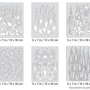 ARTOOL FH FOR2 12 MS Flame-o-rama 2 Mini Series (6 Stk.) Freihand Airbrush Schablonen von Craig Fraser (200405)