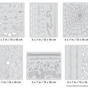 ARTOOL FH FX3 21 MS FX3 Mini Series (6 Stk.) Freihand Airbrush Schablonen von Craig Fraser (200407)