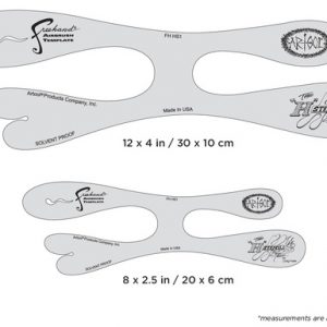 ARTOOL FH HS 1 ""H"" Stencil (2 Stk.) Freihand Airbrush Schablonen von Craig Fraser" (200513)