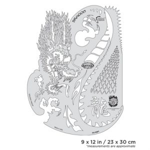 ARTOOL FH KM 1 Kanji Master Dragon Freihand Airbrush Schablone von Dennis Mathewson (200423)