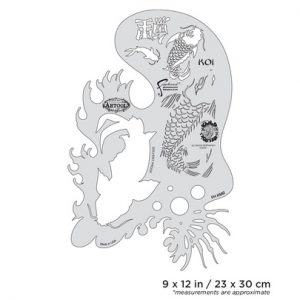 ARTOOL FH KM 2 Kanji Master Koi Freihand Airbrush Schablone von Dennis Mathewson (200424)