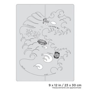 ARTOOL FH KM 3 Kanji Master Tsunami Freihand Airbrush Schablone von Dennis Mathewson (200425)