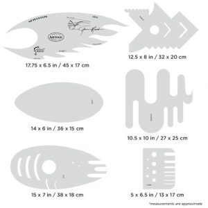 ARTOOL FH MET 1 Metropolis (6 Stk.) Freihand Airbrush Schablonen von Yvonne Mecialis (200480)
