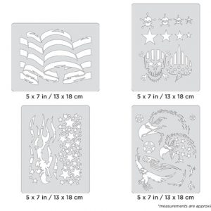 ARTOOL FH PTR 5 MS Patriotica Mini Series (4 Stk.) Freihand Airbrush Schablonen von Craig Fraser (200421)