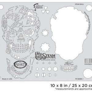ARTOOL FH SDSK 1 Steam Driven Steam Skull Freihand Airbrush Schablone von Craig Fraser (200514)