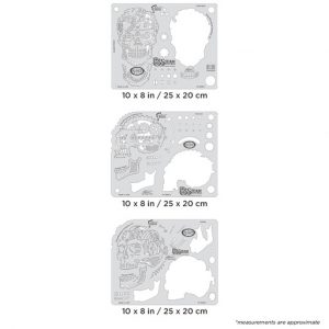 ARTOOL FH SDSK 4 Steam Driven Skullmaster Series Set (3 Stk.) Freihand Airbrush Schablonen von Craig Fraser (200517)