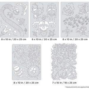 ARTOOL FH SK 15 SP Curse of Skullmaster Set (5 Stk.) Freihand Airbrush Schablonen von Craig Fraser (200369)