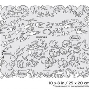ARTOOL FH SK 17 SP Return of Skullmaster Multiple II Freihand Airbrush Schablone von Craig Fraser (200371)