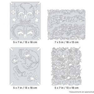 ARTOOL FH SK 20 MS The Return of Skullmaster Mini Series Set (4 Stk.) Freihand Airbrush Schablonen von Craig Fraser (200415)