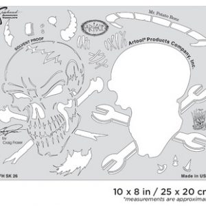 ARTOOL FH SK 26 SP Wrath of Skullmaster Mr. Potato Bonz Freihand Airbrush Schablone von Craig Fraser (200432)