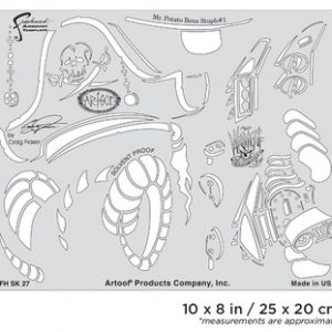 ARTOOL FH SK 27 SP  Wrath of Skullmaster Mr. Potato Bonz Stuph #1 Freihand Airbrush Schablone von Craig Fraser (200433)