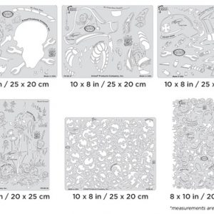 ARTOOL FH SK 32 SP Wrath of Skullmaster Set (6 Stk.) Freihand Airbrush Schablonen von Craig Fraser (200438)