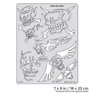 ARTOOL FH SK 6 SP Son of Skullmaster Devil or Angel Freihand Airbrush Schablone von Craig Fraser (200360)