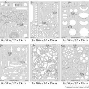 ARTOOL FH SPFX 7 Steampunk FX Set (6 Stk.) Freihand Airbrush Schablonen von Craig Fraser (200479)