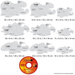 ARTOOL FH TF 1 True Fire (18 Stk. + DVD) Freihand Airbrush Schablonen von Mike Lavallee (200385)