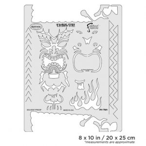 ARTOOL FH TM 1 Tiki Master II Tribal Tiki Freihand Airbrush Schablone von Dennis Mathewson (200378)