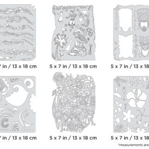 ARTOOL FH TM 14 MS Tiki Master II Mini Series (6 Stk.) Freihand Airbrush Schablonen Set von Dennis Mathewson (200419)