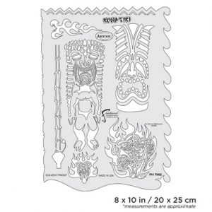 ARTOOL FH TM 2 Tiki Master Kona Tiki Freihand Airbrush Schablone von Dennis Mathewson (200379)