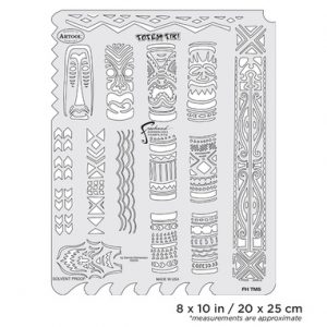 ARTOOL FH TM 5 Tiki Master Totem Tiki Freihand Airbrush Schablone von Dennis Mathewson (200382)