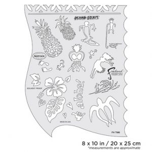 ARTOOL FH TM 6 Tiki Master Aloha Spirit Freihand Airbrush Schablone von Dennis Mathewson (200383)