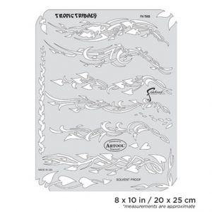 ARTOOL FH TM 8 Tiki Master II Tropic Tribals Freihand Airbrush Schablone von Dennis Mathewson (200386)