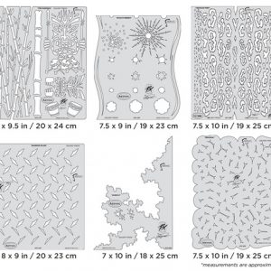 ARTOOL KFX 7 SP Kustom FX (6 Stk.) Freihand Airbrush Schablonen Set von Craig Fraser (200347)