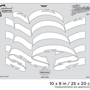 ARTOOL PTR 1 SP Patriotica Red Freihand Airbrush Schablone von Craig Fraser (200316)
