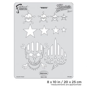 ARTOOL PTR 2 SP Patriotica White Freihand Airbrush Schablone von Craig Fraser (200317)