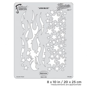 ARTOOL PTR 3 SP Patriotica And Blue Freihand Airbrush Schablone von Craig Fraser (200318)