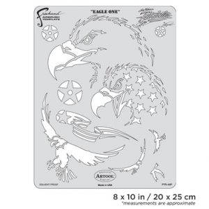 ARTOOL PTR 4 SP Patriotica Eagle One Freihand Airbrush Schablone von Craig Fraser (200319)