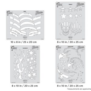 ARTOOL PTR 5 SP Patriotica (4 Stk.) Freihand Airbrush Schablonen Set von Craig Fraser (200320)