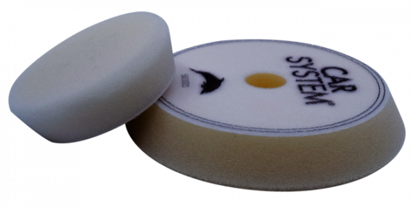 Car Systems Polierpad extra hart 75-85 mm, weiss SC, Klettverschluss für Maschineneinsatz Doppelpack