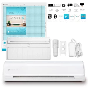 Silhouette Cameo 5 Plotter Weiß | Schneideplotter für Vinyl, Folie, Papier & Kreativprojekte